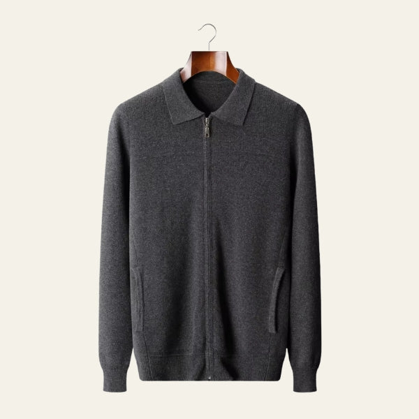 The Como Merino Wool Zip Knit