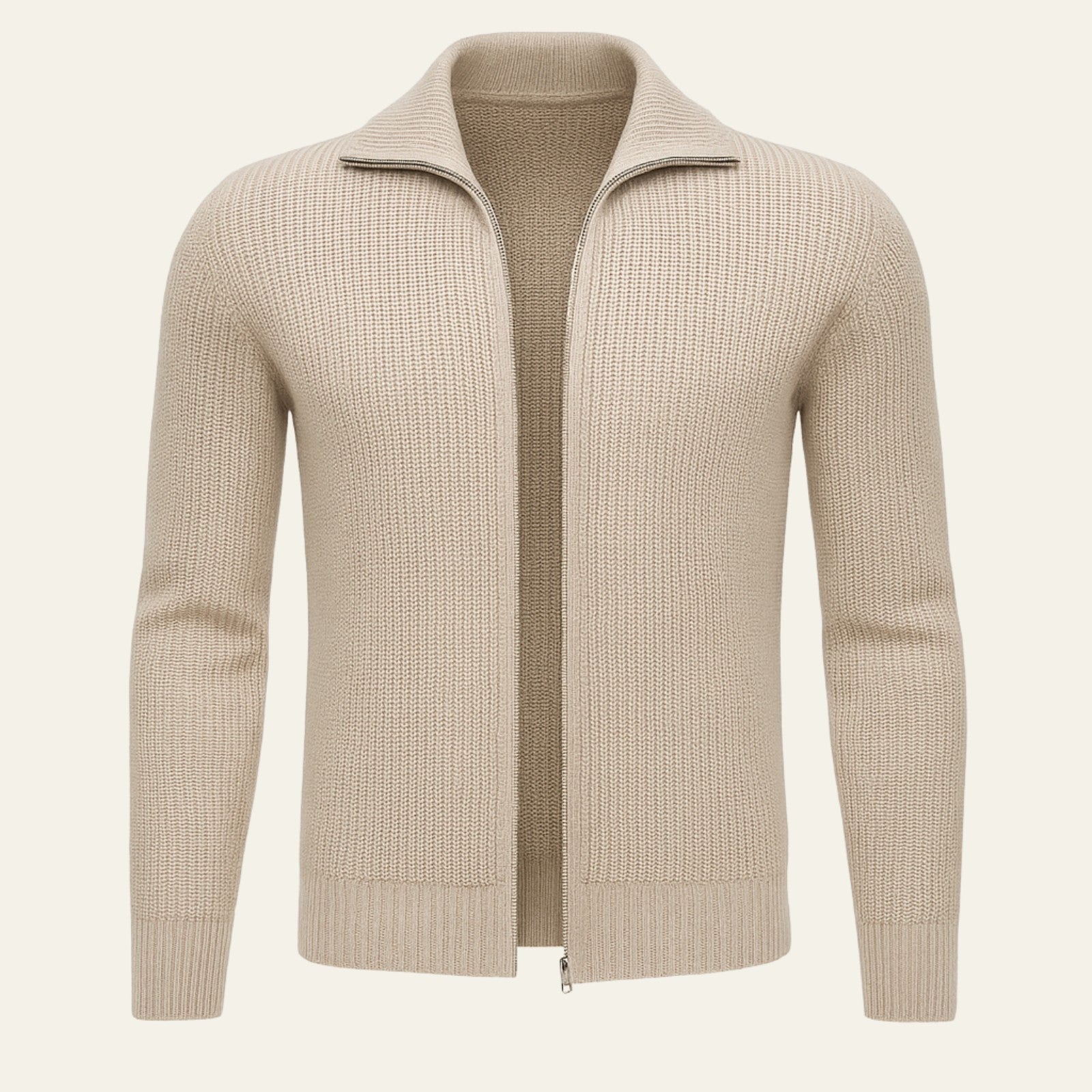 The Aspen Cashmere Ribbed Zip Vest