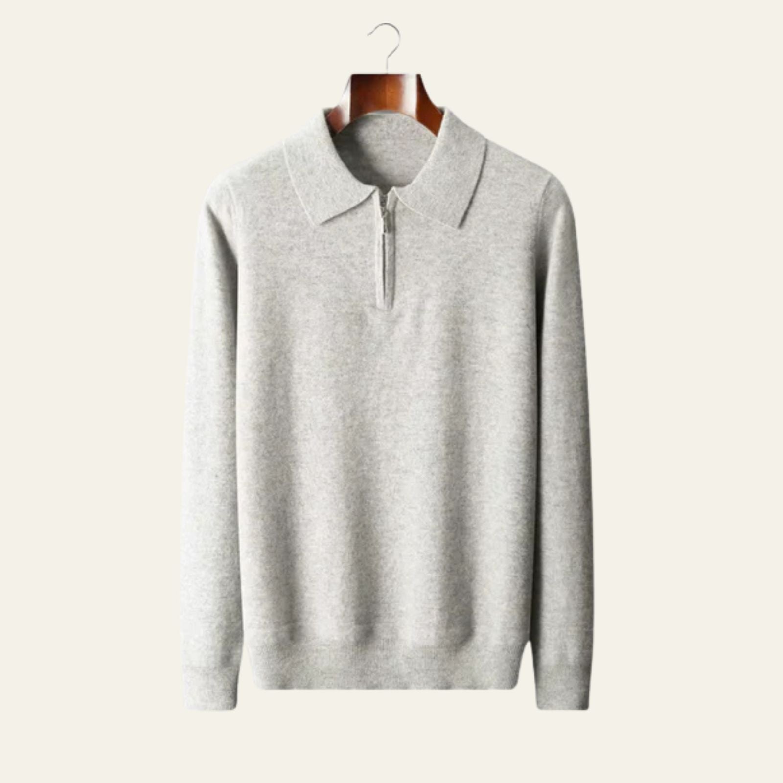 The Como Merino Wool Quarter Zip Polo