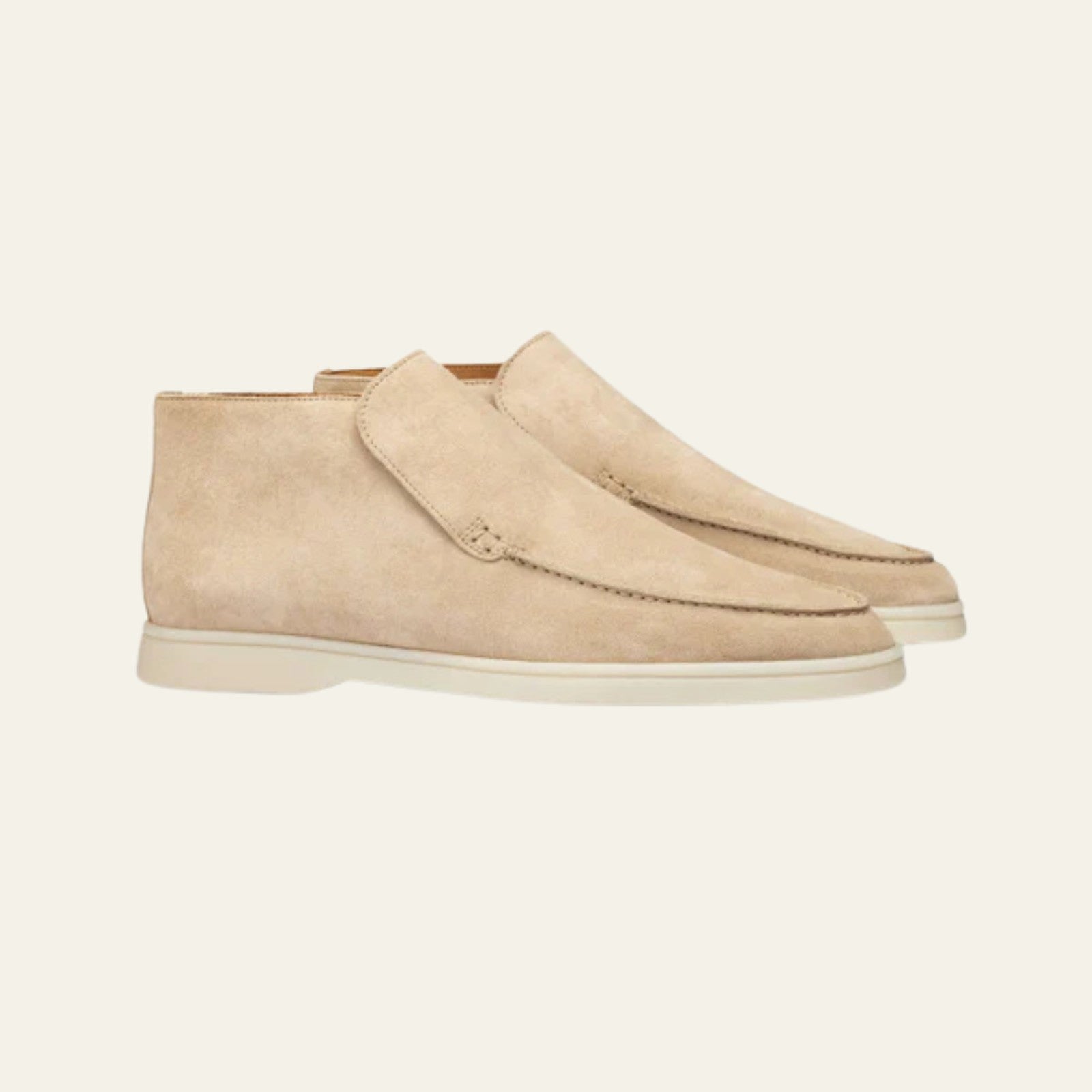 The Bastille Suede City Loafer in Beige