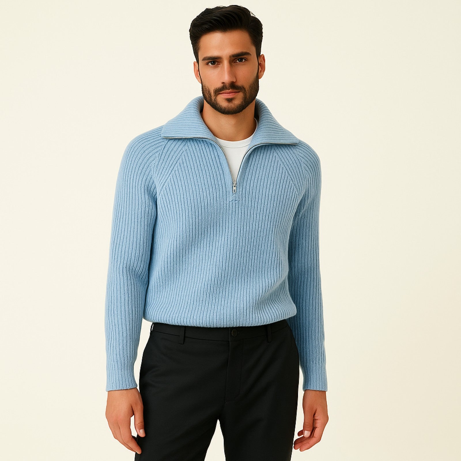 The Kyoto Quarter-Zip Premium Knit Sweater