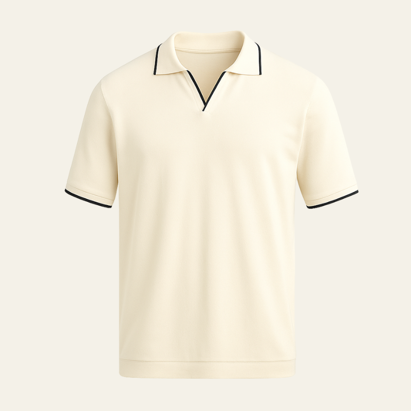 The Cannes Contrast Knit Polo