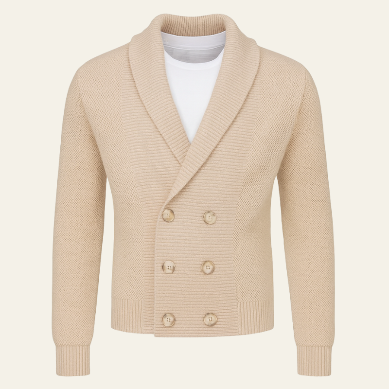 The Belluno Shawl Collar Knit Cardigan