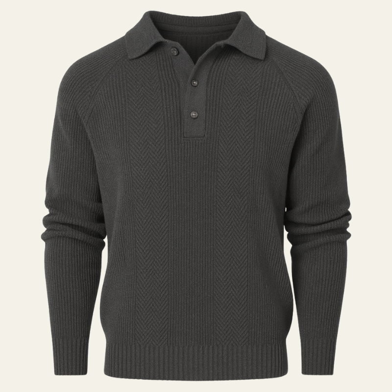 The Milan Herringbone Knit Polo