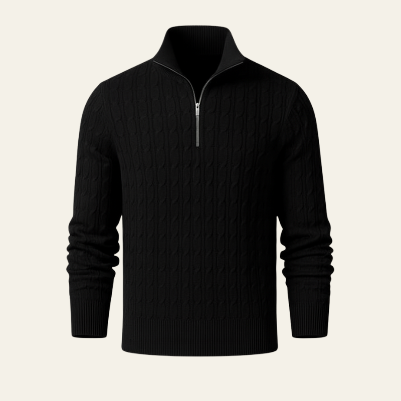 The Torino Textured Quarter-Zip Pullover
