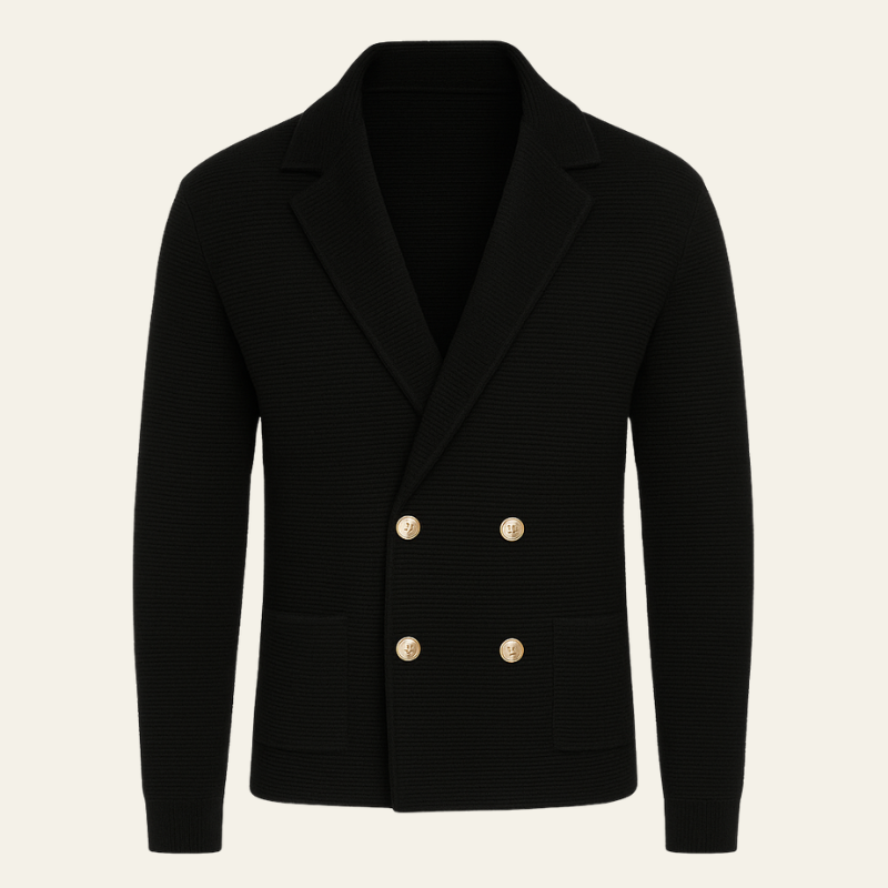The Ravello Double-Breasted Knit Cardigan
